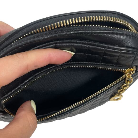 Celine C Charm Quilted Calfskin Small Crossbody Camera Bag Black Gold 2019 - Picture 15 of 16